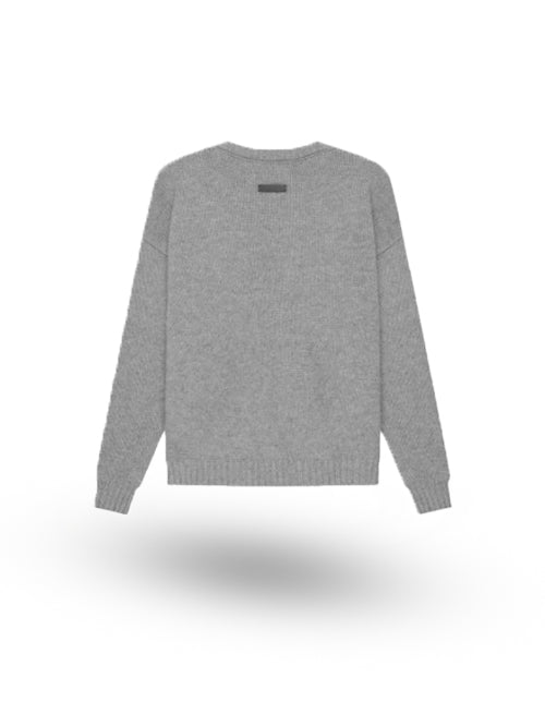 Essentials Overlapped Gray Sweater
